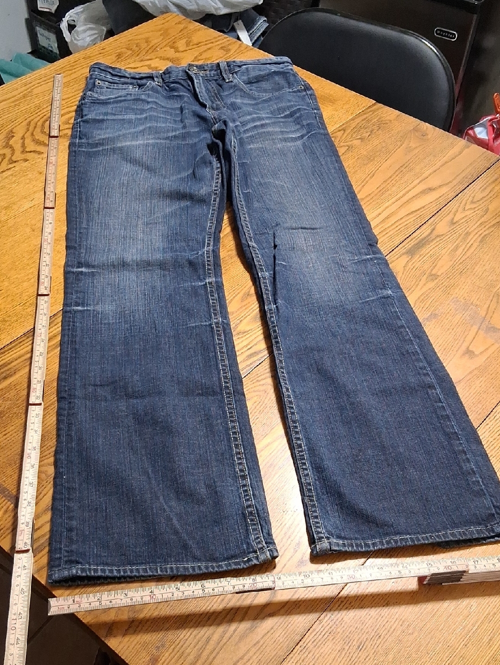 BIG STAR Jeans Mens 32L BLUE Preowned Used BOOTCUT ?? BOOT Flare Cut Kick ? Used